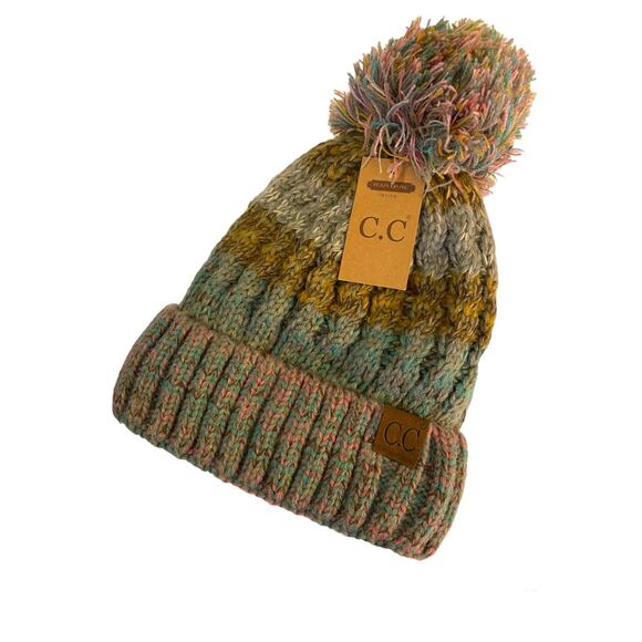 C.C Accessories - C.C Beanie Hat with Fuzzy Lining